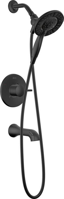 Single Handle Multi Function Bathtub & Shower Faucet in Matte Black (Trim Only)