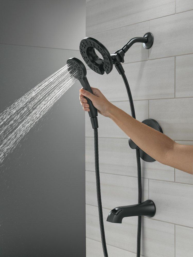 Delta Faucet Matte Black Single Handle Multi Function Bathtub & Shower Faucet (Trim Only) 