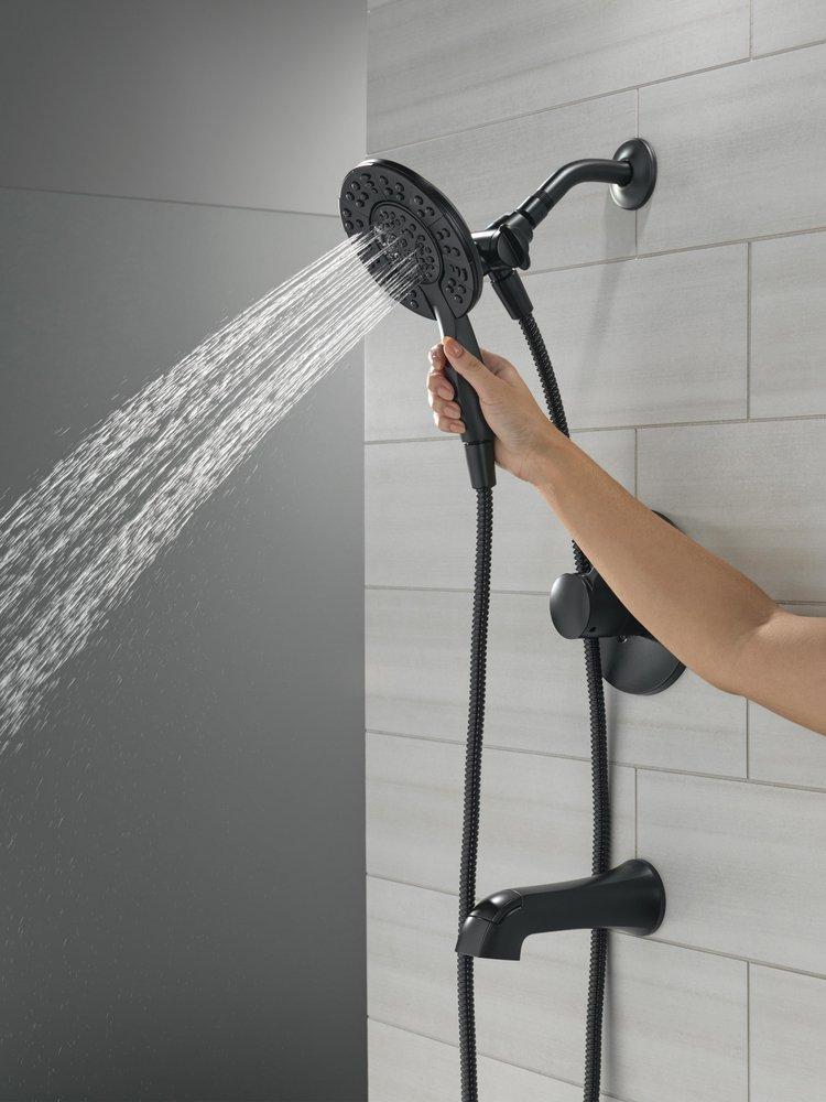 Delta Faucet Matte Black Single Handle Multi Function Bathtub & Shower Faucet (Trim Only) 