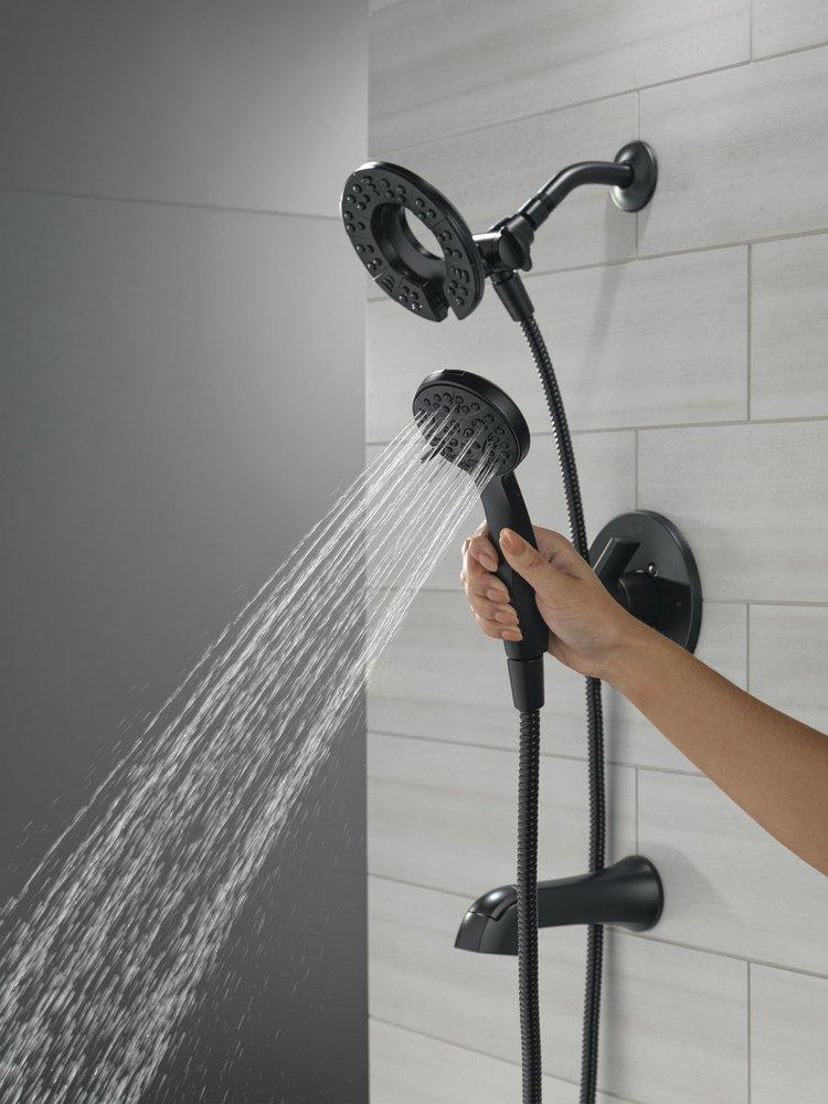 Delta Faucet Matte Black Single Handle Multi Function Bathtub & Shower Faucet (Trim Only) 
