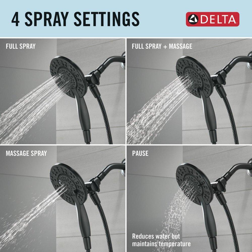 Delta Faucet Matte Black Single Handle Multi Function Bathtub & Shower Faucet (Trim Only) 