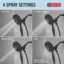 Delta Faucet Matte Black Single Handle Multi Function Bathtub & Shower Faucet (Trim Only) 