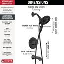 Delta Faucet Matte Black Single Handle Multi Function Bathtub & Shower Faucet (Trim Only) 