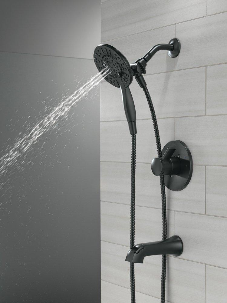 Delta Faucet Matte Black Single Handle Multi Function Bathtub & Shower Faucet (Trim Only) 
