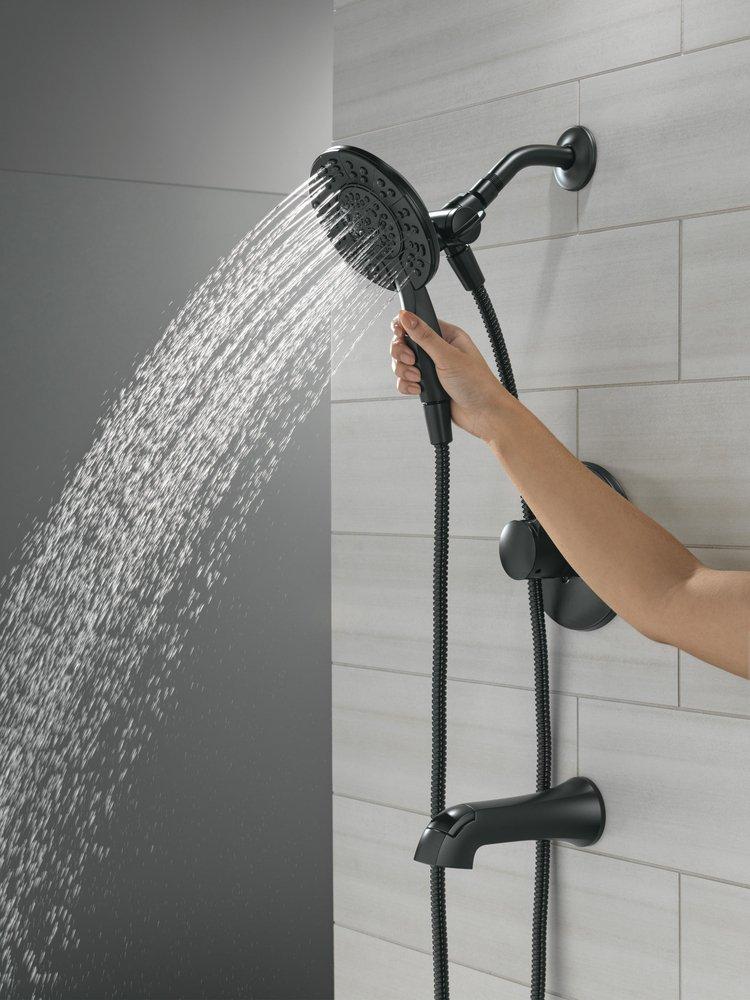 Delta Faucet Matte Black Single Handle Multi Function Bathtub & Shower Faucet (Trim Only) 