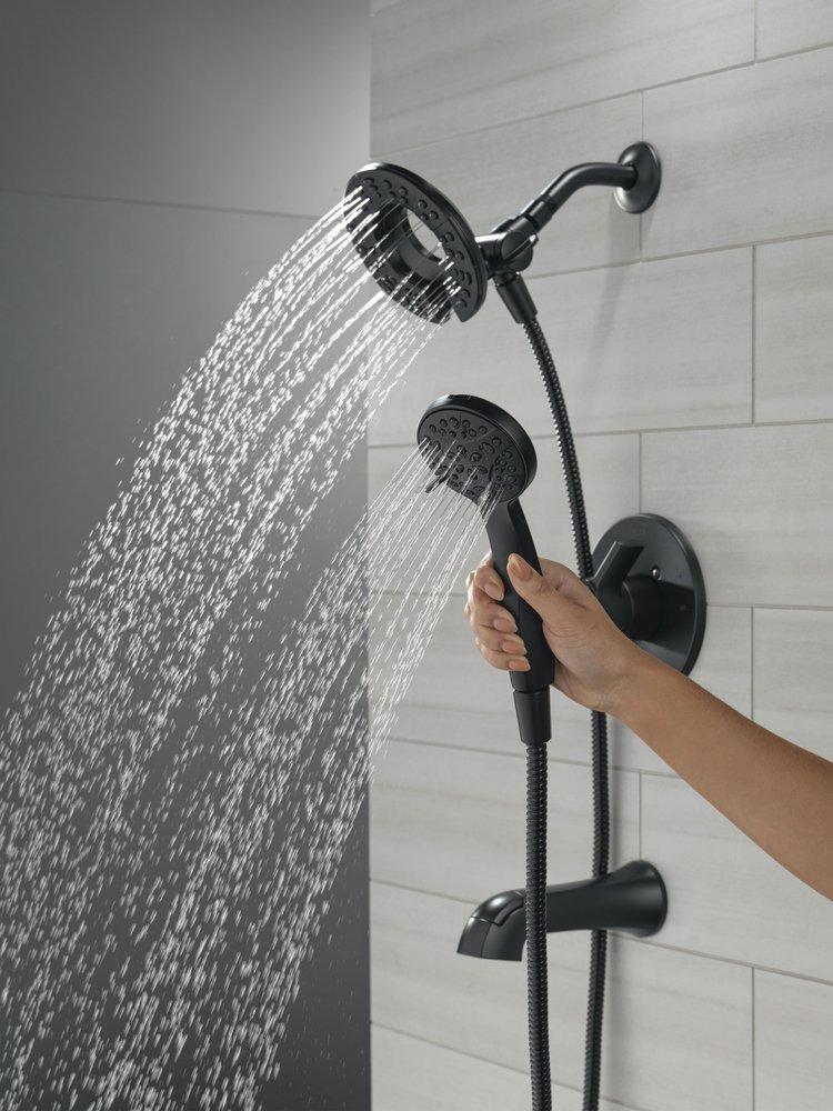 Delta Faucet Matte Black Single Handle Multi Function Bathtub & Shower Faucet (Trim Only) 