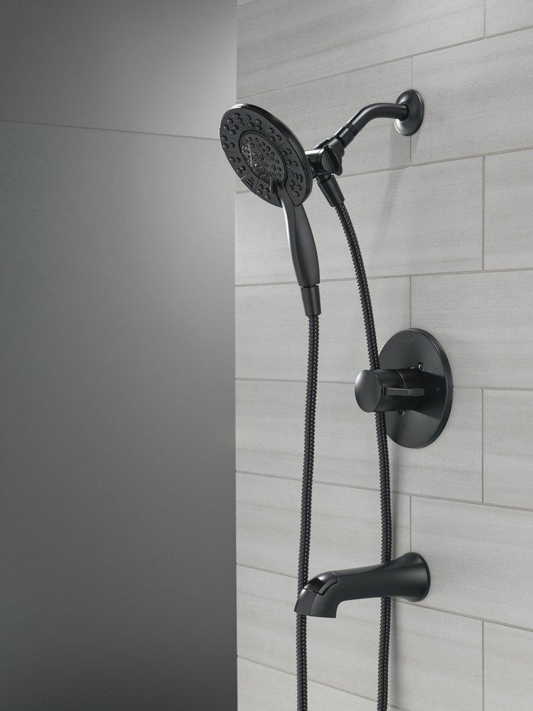 Delta Faucet Matte Black Single Handle Multi Function Bathtub & Shower Faucet (Trim Only) 