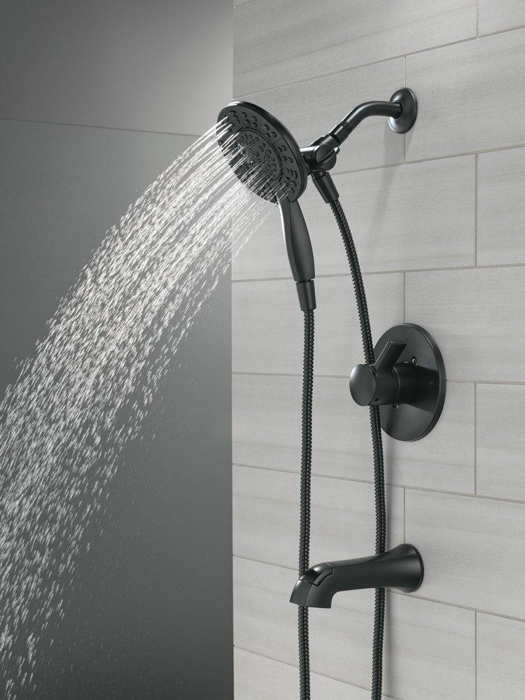 Delta Faucet Matte Black Single Handle Multi Function Bathtub & Shower Faucet (Trim Only) 
