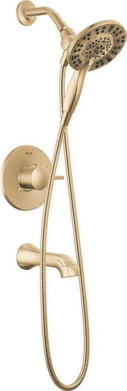 Single Handle Multi Function Bathtub & Shower Faucet in Champagne Bronze (Trim Only)