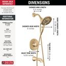Delta Faucet Champagne Bronze Single Handle Multi Function Bathtub & Shower Faucet (Trim Only) 