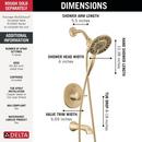 Delta Faucet Champagne Bronze Single Handle Multi Function Bathtub & Shower Faucet (Trim Only) 