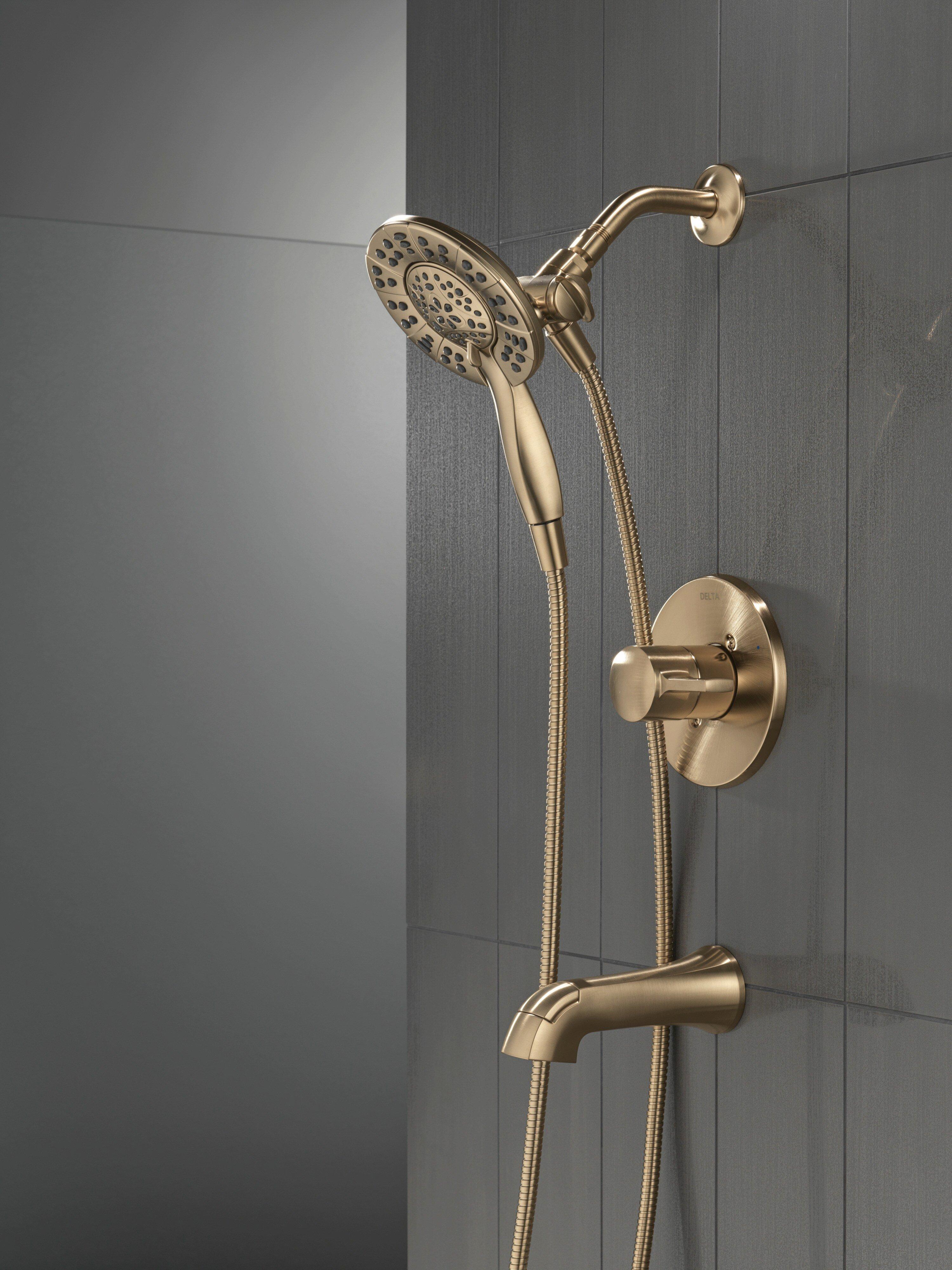 Delta Faucet Champagne Bronze Single Handle Multi Function Bathtub & Shower Faucet (Trim Only) 