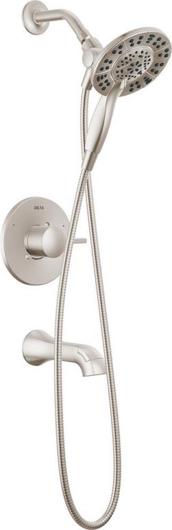 Single Handle Multi Function Bathtub & Shower Faucet in SpotShield® Brushed Nickel (Trim Only)