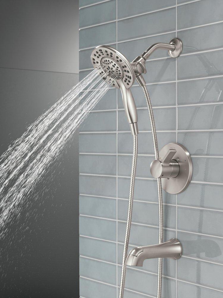 Delta Faucet SpotShield Brushed Nickel Single Handle Multi Function Bathtub & Shower Faucet (Trim Only) 