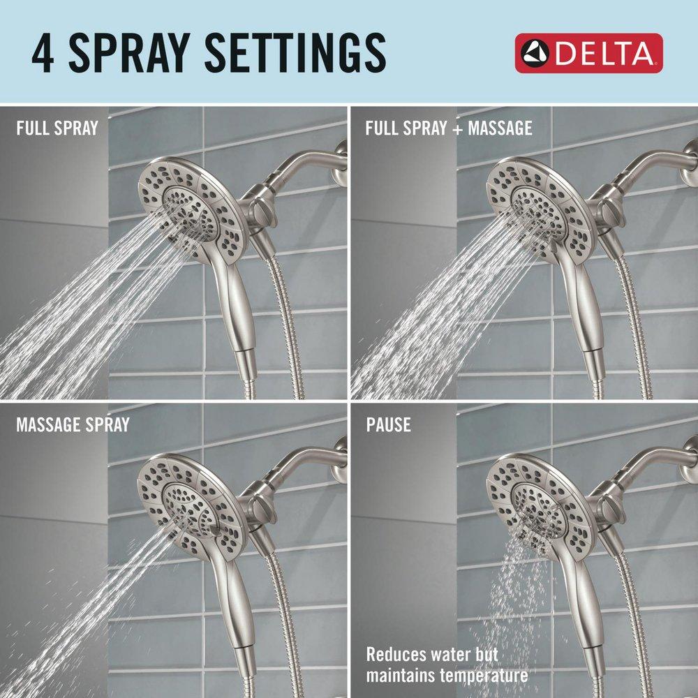 Delta Faucet SpotShield Brushed Nickel Single Handle Multi Function Bathtub & Shower Faucet (Trim Only) 