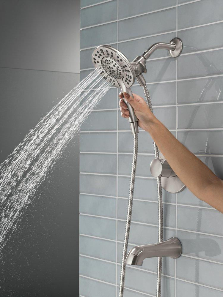 Delta Faucet SpotShield Brushed Nickel Single Handle Multi Function Bathtub & Shower Faucet (Trim Only) 