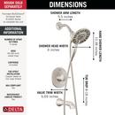 Delta Faucet SpotShield Brushed Nickel Single Handle Multi Function Bathtub & Shower Faucet (Trim Only) 