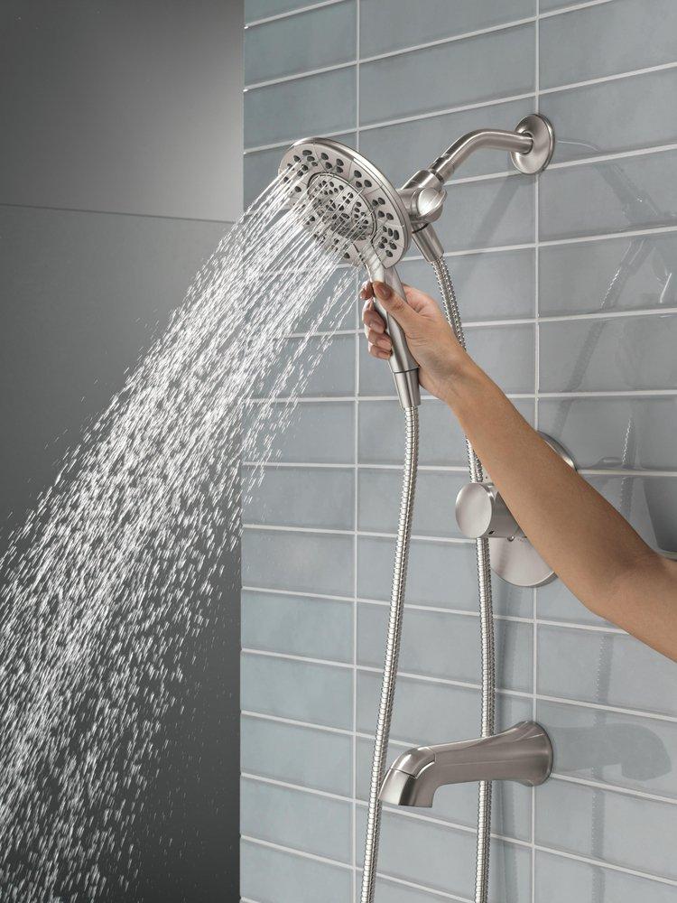 Delta Faucet SpotShield Brushed Nickel Single Handle Multi Function Bathtub & Shower Faucet (Trim Only) 
