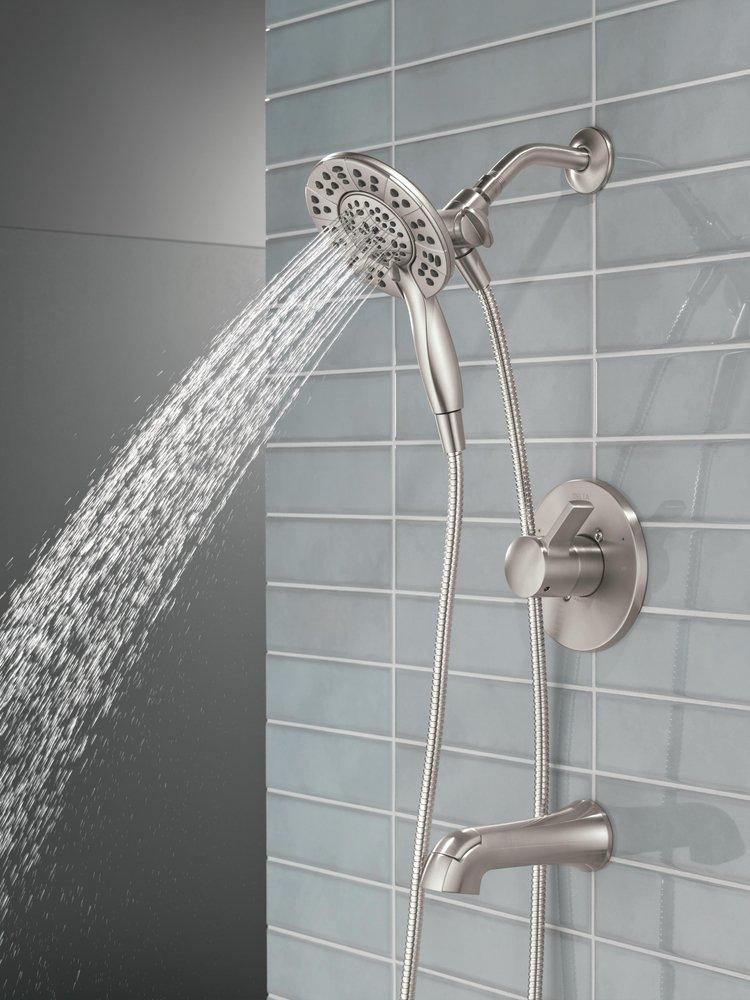 Delta Faucet SpotShield Brushed Nickel Single Handle Multi Function Bathtub & Shower Faucet (Trim Only) 