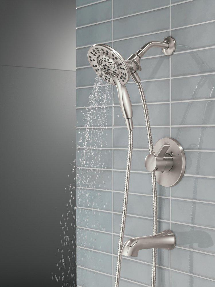 Delta Faucet SpotShield Brushed Nickel Single Handle Multi Function Bathtub & Shower Faucet (Trim Only) 