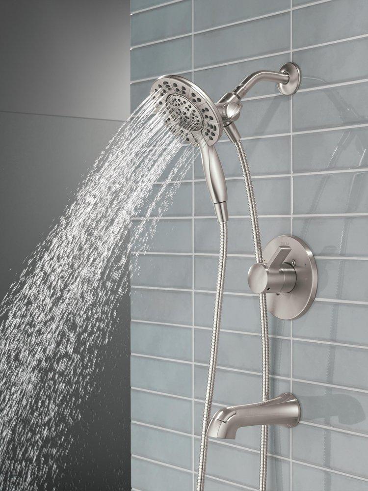 Delta Faucet SpotShield Brushed Nickel Single Handle Multi Function Bathtub & Shower Faucet (Trim Only) 