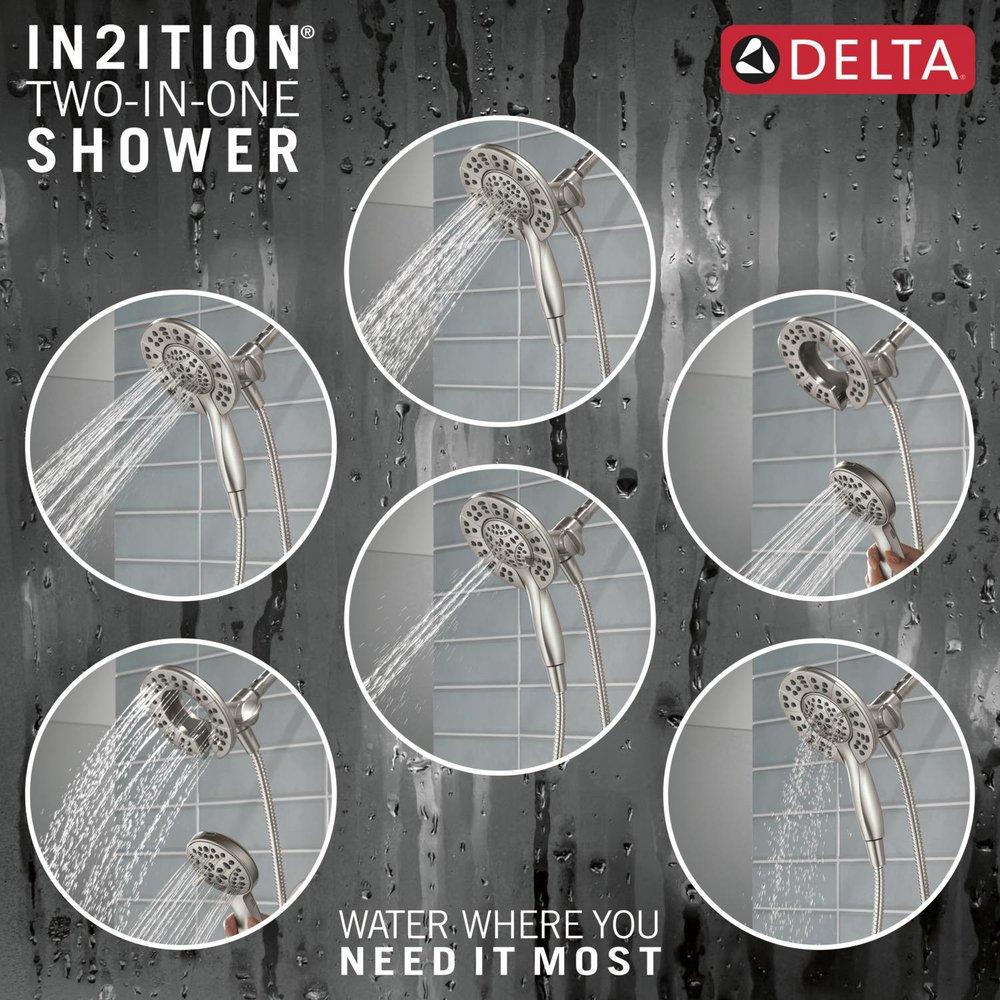 Delta Faucet SpotShield Brushed Nickel Single Handle Multi Function Bathtub & Shower Faucet (Trim Only) 