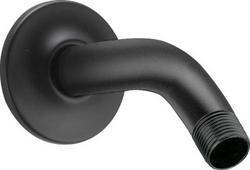 6 in. Shower Arm and Flange in Matte Black