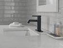 Single Handle Monoblock Bathroom Sink Faucet in Matte Black 
