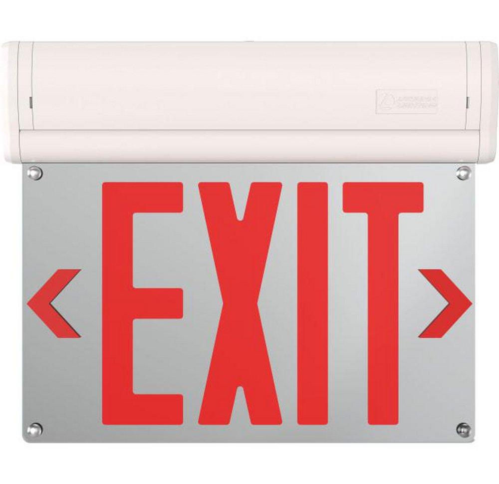 BASICS EDGE-LIT LED RED LETTER SURFACE MOUNT EXIT LIGHT 