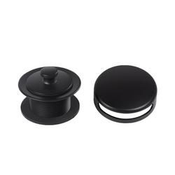 Push/Pull Bathtub Trim Kit with Snap-On Faceplate in Matte Black