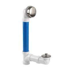 16 in. Flexible Lift and Turn PVC Schedule 40 Full Bath Waste Kit with Quick Test in Brushed Nickel