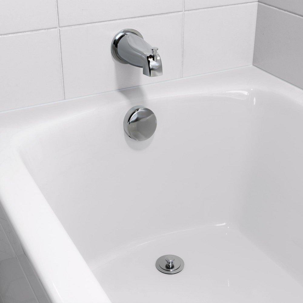 Jones Stephens Chrome Plated 16 in. Flexible Lift and Turn PVC Schedule 40 Full Bath Waste Kit with Quick Test 