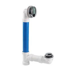 16 in. Flexible Toe Touch PVC Schedule 40 Full Bath Waste Kit with Quick Test in Brushed Nickel