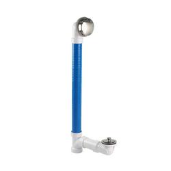 24 in. Flexible Push/Pull PVC Schedule 40 Full Bath Waste Kit with Quick Test in Brushed Nickel