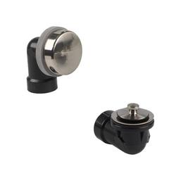 Push/Pull ABS Schedule 40 Half Bath Waste Kit with Quick Test in Brushed Nickel