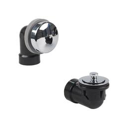 Push/Pull ABS Schedule 40 Half Bath Waste Kit with Quick Test in Chrome Plated