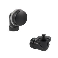 Push/Pull ABS Schedule 40 Half Bath Waste Kit with Quick Test in Matte Black