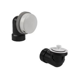 Push/Pull ABS Schedule 40 Half Bath Waste Kit with Quick Test in White