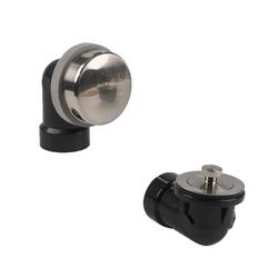 Lift and Turn ABS Schedule 40 Half Bath Waste Kit with Quick Test in Brushed Nickel