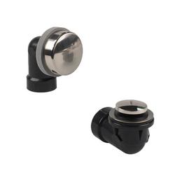 Toe Touch ABS Schedule 40 Half Bath Waste Kit with Quick Test in Brushed Nickel