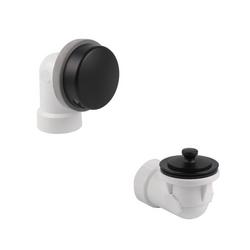 Push/Pull PVC Schedule 40 Half Bath Waste Kit with Quick Test in Matte Black