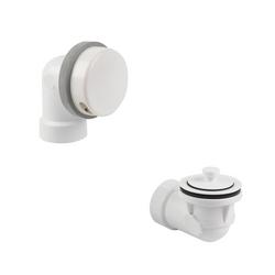 Push/Pull PVC Schedule 40 Half Bath Waste Kit with Quick Test in White