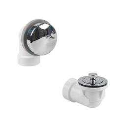 Lift and Turn PVC Schedule 40 Half Bath Waste Kit with Quick Test in Chrome Plated