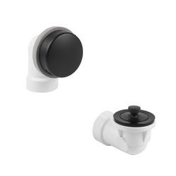 Lift and Turn PVC Schedule 40 Half Bath Waste Kit with Quick Test in Matte Black