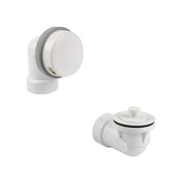 Lift and Turn PVC Schedule 40 Half Bath Waste Kit with Quick Test in White