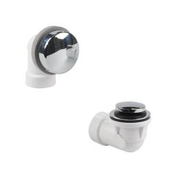 Toe Touch PVC Schedule 40 Half Bath Waste Kit with Quick Test in Chrome Plated