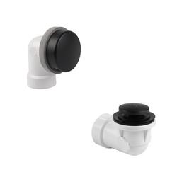 Toe Touch PVC Schedule 40 Half Bath Waste Kit with Quick Test in Matte Black