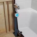 Jones Stephens Chrome Plated ABS Schedule 40 Rough-In Half Bath Waste Kit with Quick Test 