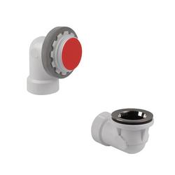 PVC Schedule 40 Rough-In Half Bath Waste Kit with Quick Test in Brushed Nickel