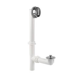 16 in. Lift and Turn Polypropylene Tubular Full Bath Waste Kit with Quick Test in Chrome Plated